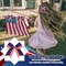 12 Pcs Red White Blue Patriotic Bows 6 Inch 4th of July Wreath Bow Large Burlap Patriotic Bow American Flag Star Ribbon Bows for Memorial Independence Day Front Door Wall Fence Decor (Classic Style)